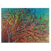 Sunrise Treetop Birds II Snijplank (Voorkant)