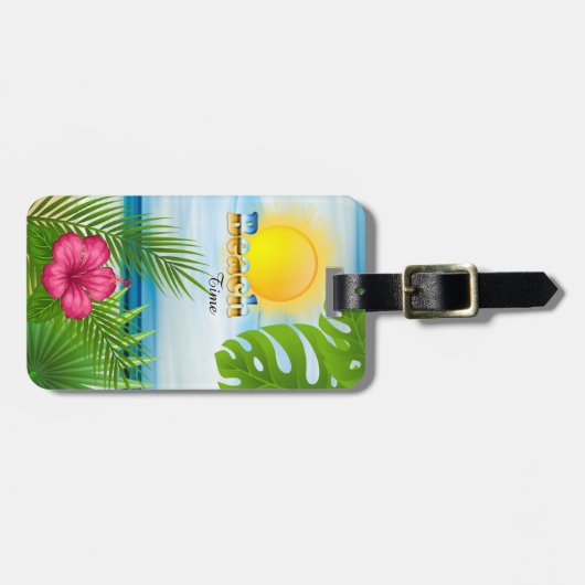 Sunrise Tropical Beach Design Bagagelabel (Voorkant horizontaal)