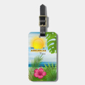 Sunrise Tropical Beach Design Bagagelabel (Voorkant verticaal)
