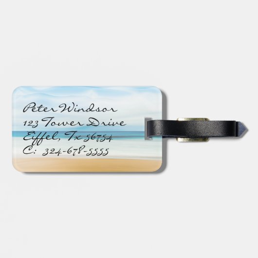 Sunrise Tropical Beach Design Bagagelabel (Achterkant horizontaal)