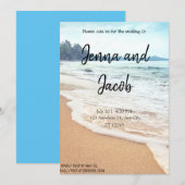 Sunrise Tropical Beach Weddenschap Kaart (Voorkant / Achterkant)
