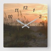 Sunrise Tybee Island, Georgia Wandklok (Voorkant)