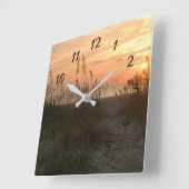 Sunrise Tybee Island, Georgia Wandklok (Hoek)