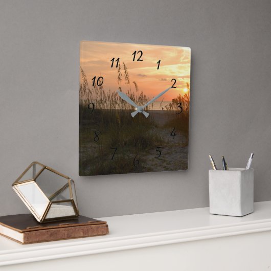 Sunrise Tybee Island, Georgia Wandklok (Kantoor)