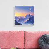 Sunrise verlicht de Meili Snow Mountains Canvas Afdruk (Insitu (Woonkamer))