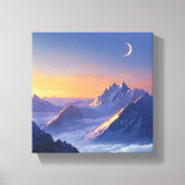 Sunrise verlicht de Meili Snow Mountains Canvas Afdruk (Voorkant)
