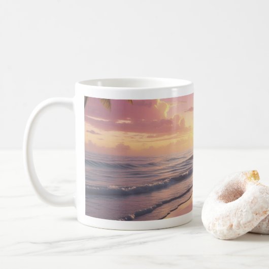 Sunrise vibes 'chill out' koffie Mok (Met donut)
