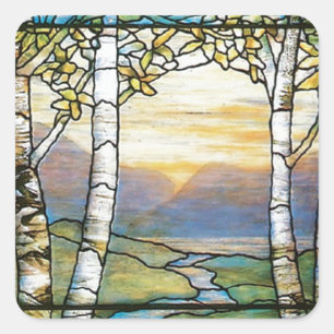 Sunrise Vierkante Sticker