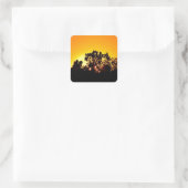 Sunrise Vierkante Sticker (Tas)