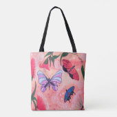 Sunrise vlinders Aboriginal Art Canvas tas (Achterkant)