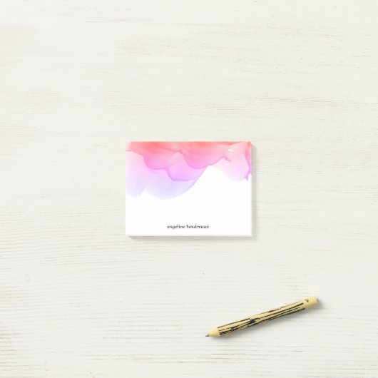 Sunrise Waterverf Personalized Post-it® Notes (Op bureau)