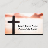 Sunrise White Black Cross Church Pastor Visitekaartje (Voorkant)