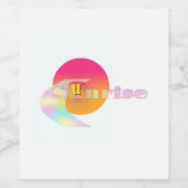 Sunrise Wijn Etiket (Enkel label)