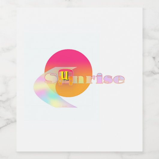 Sunrise Wijn Etiket (Enkel label)