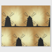 Sunrise Windmills Cadeaupapier (Vlak)