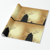 Sunrise Windmills Cadeaupapier (Uitgerold)