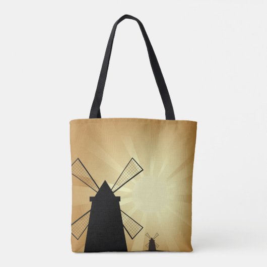 Sunrise Windmills Tote Bag (Achterkant)