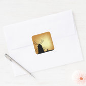 Sunrise Windmills Vierkante Sticker
