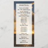 Sunrise with Clouds St. Martin Wedding Programme Programmakaart (Achterkant)