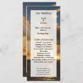 Sunrise with Clouds St. Martin Wedding Programme Programmakaart (Voorkant / Achterkant)