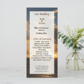 Sunrise with Clouds St. Martin Wedding Programme Programmakaart (Staand voorkant)