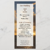 Sunrise with Clouds St. Martin Wedding Programme Programmakaart (Voorkant)