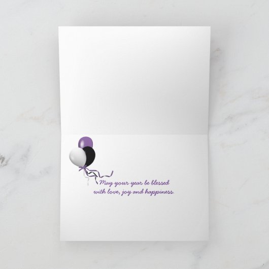 Sunrise with giraffe-Birthday Kaart (Binnen)