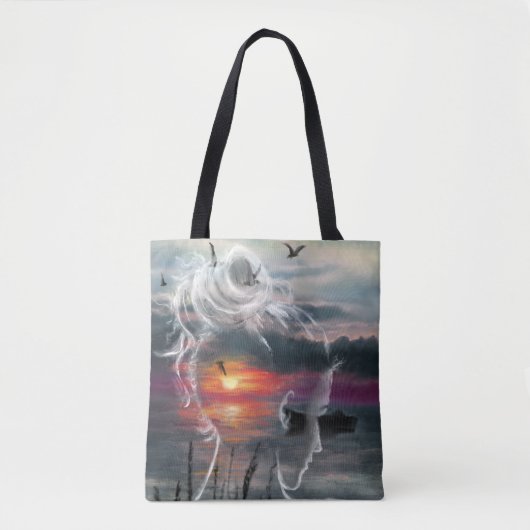 Sunrise Woman Canvas tas (Voorkant)