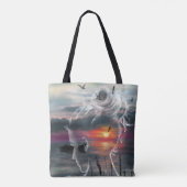 Sunrise Woman Canvas tas (Achterkant)