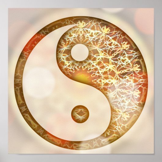 Sunrise Yin Yang Mandala Poster (Voorkant)