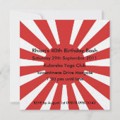 Sunrise Yoga style Birthday uitnodiging (Achterkant)