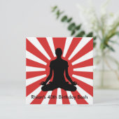 Sunrise Yoga style Birthday uitnodiging (Staand voorkant)