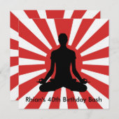 Sunrise Yoga style Birthday uitnodiging (Voorkant / Achterkant)