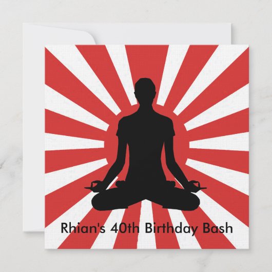 Sunrise Yoga style Birthday uitnodiging (Voorkant)