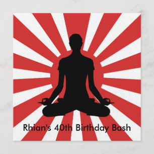 Sunrise Yoga style Birthday uitnodiging