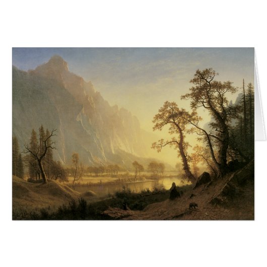 Sunrise, Yosemite Valley door Albert Bierstadt (Voorkant Horizontaal)