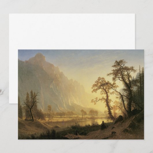 Sunrise, Yosemite Valley door Albert Bierstadt (Voorkant / Achterkant)