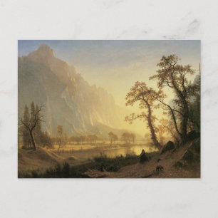 Sunrise, Yosemite Valley door Albert Bierstadt Briefkaart