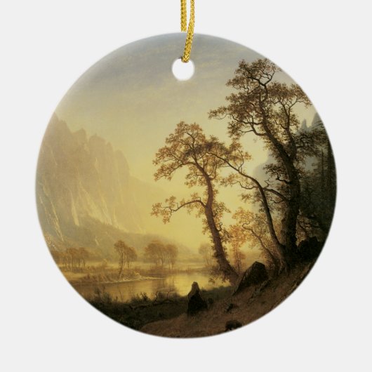 Sunrise, Yosemite Valley door Albert Bierstadt Keramisch Ornament (Voorkant)