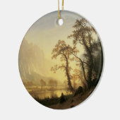 Sunrise, Yosemite Valley door Albert Bierstadt Keramisch Ornament (Links)
