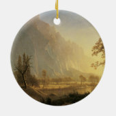 Sunrise, Yosemite Valley door Albert Bierstadt Keramisch Ornament (Achterkant)