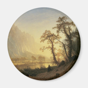 Sunrise, Yosemite Valley door Albert Bierstadt Magneet