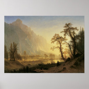 Sunrise, Yosemite Valley door Albert Bierstadt Poster