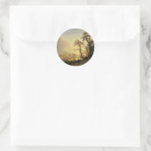 Sunrise, Yosemite Valley door Albert Bierstadt Ronde Sticker (Tas)