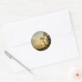 Sunrise, Yosemite Valley door Albert Bierstadt Ronde Sticker (Envelop)