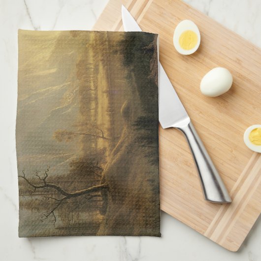 Sunrise, Yosemite Valley door Albert Bierstadt Theedoek (Quarter Fold)