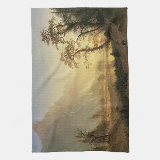 Sunrise, Yosemite Valley door Albert Bierstadt Theedoek (Verticaal)