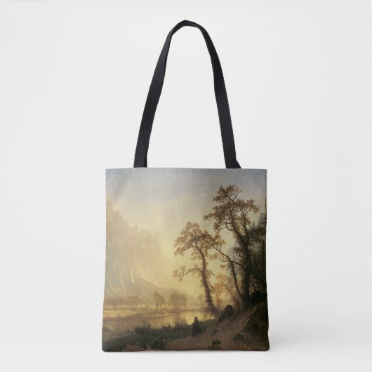 Sunrise, Yosemite Valley door Albert Bierstadt Tote Bag (Voorkant)