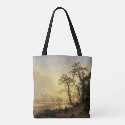 Sunrise, Yosemite Valley door Albert Bierstadt Tote Bag (Achterkant)