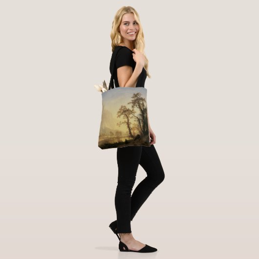 Sunrise, Yosemite Valley door Albert Bierstadt Tote Bag (Op model)